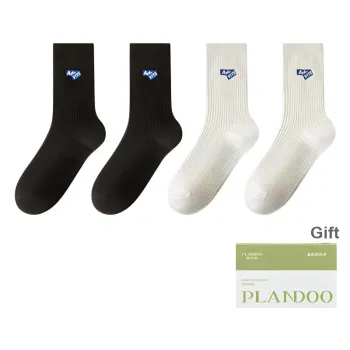 PLANDOO Mid Calf Socks Unisex Shopping Bag 4 Pack