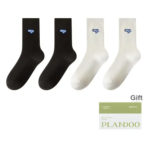 PLANDOO Mid Calf Socks Unisex Shopping Bag 4 Pack