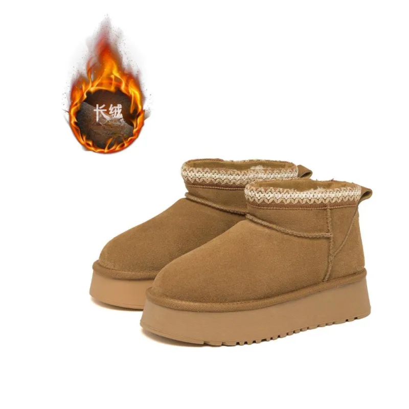GEMEIQ Snow Boots Women's Camel/Coffee-2