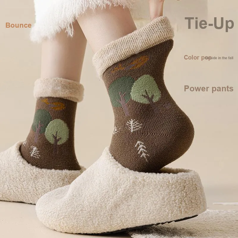 JIAZINI Mid Calf Socks Women's Combo Set-17