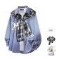 Sapphire Blue+Black White[Shawl]( Includes T-Shirt )