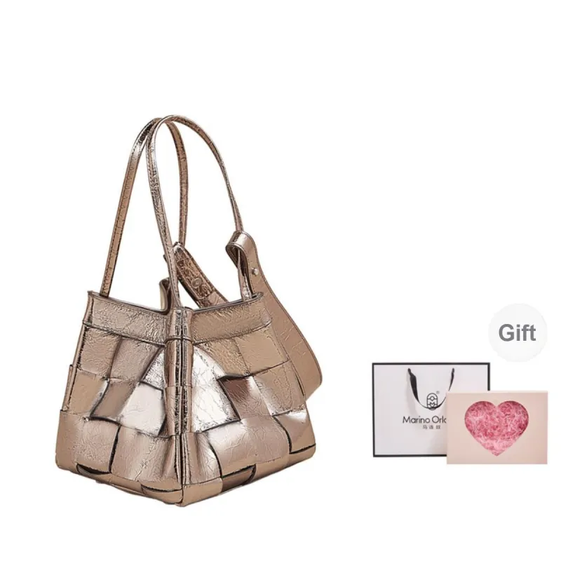 Marino Orlandi Synthetic Leather Bonded Cow Split Leather Handbag Small Size Women's Multicolor-25