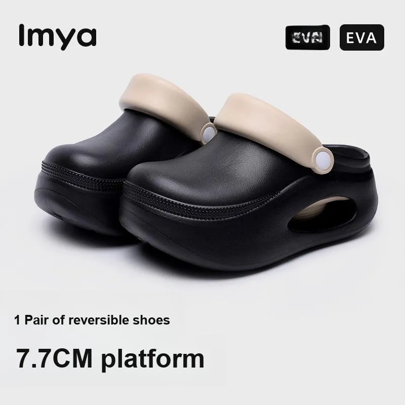 Yu Pu Platform Clogs Summer Slip Resistant Squashy And Bouncy Feeling Slippers Breathable Soft Sole Closed Toe Slippers-5