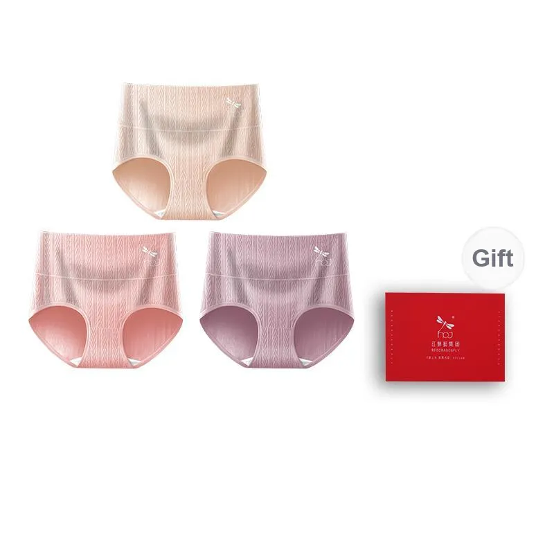 RED DRAGONFLY Cotton Panties Women's 3 Pack Gift Box Set-14