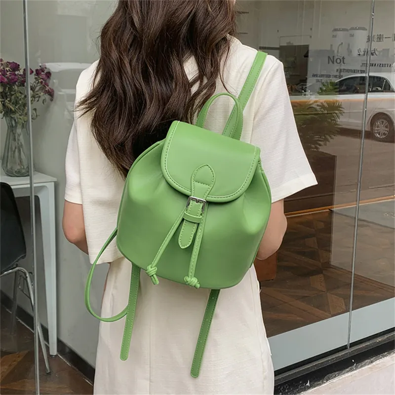 Duoluplo Doron Paul PU Backpack Women's Pink/Black/Green/White/Khaki-12