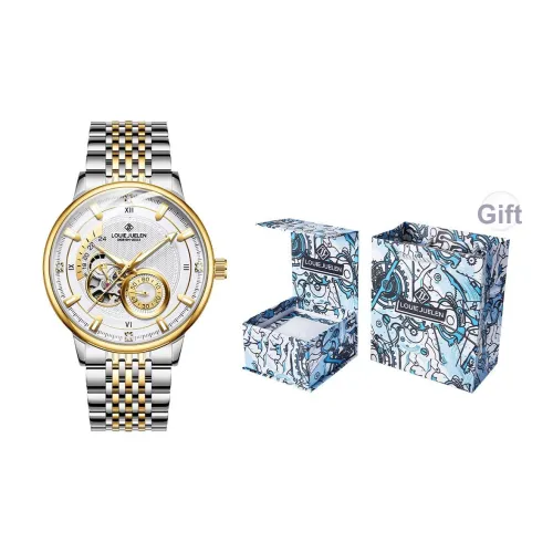 LOUIE JUELEN Автоматический Механический Механизм Мужские Часы 40 мм Черный