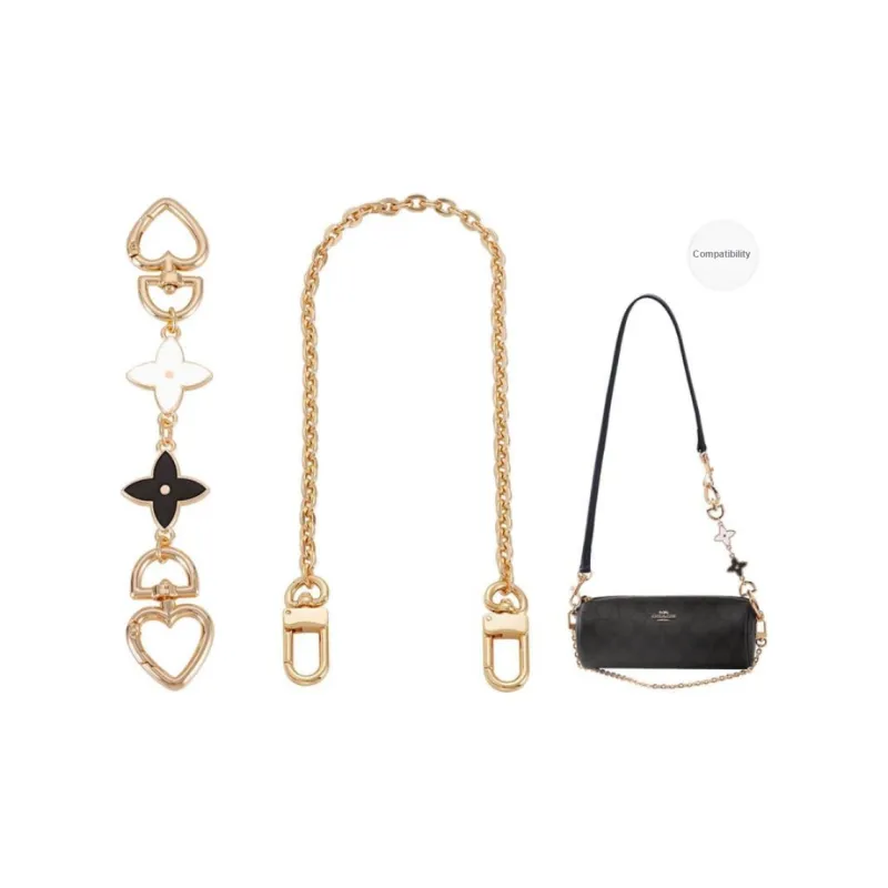Lan Bao Fan Metal Shoulder Strap, Bag Accessory Women's Gold Tone-8