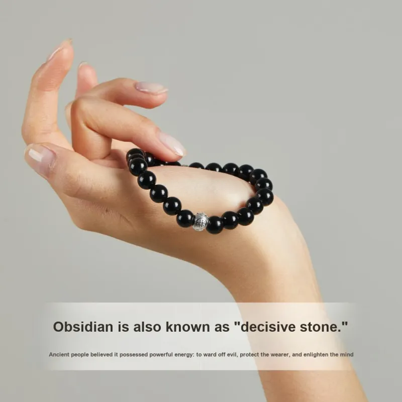 JITAIXIANG Obsidian Bracelets Unisex-2