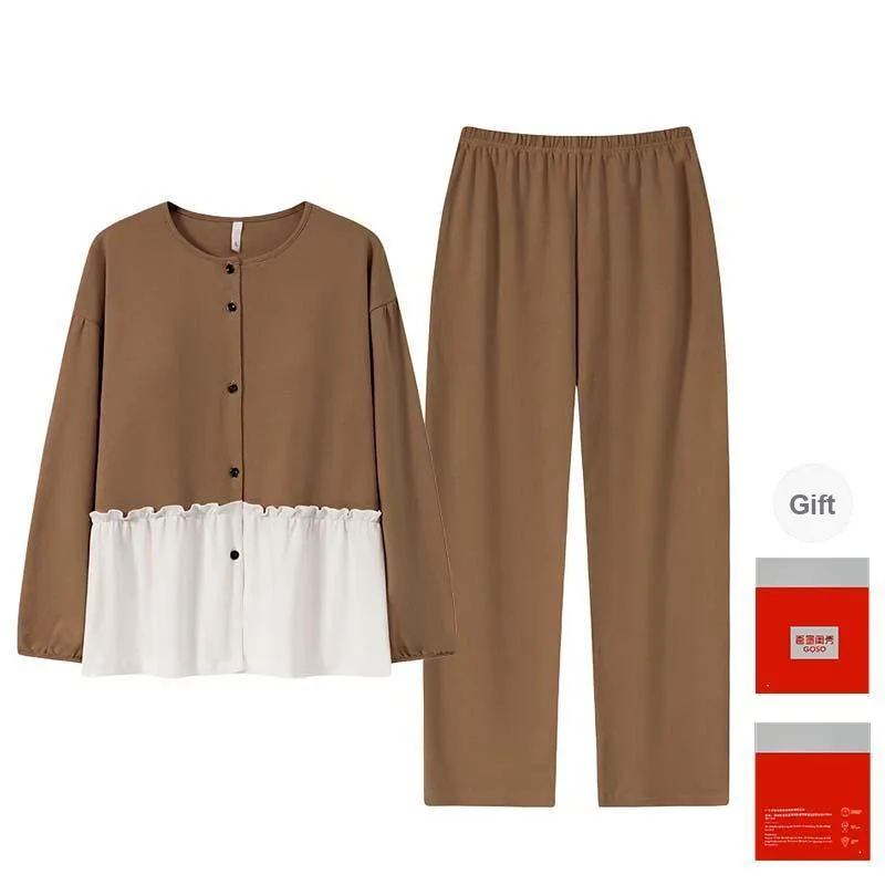 GOSO Pajama Set Women's Gift Box Set Coffee-0