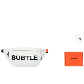 Subtle Polyester Dumpling Shoulder Bag Crossbody Bag Fanny Pack Large Size Unisex White/Black/Light Blue