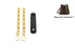 15cm Gold Two-Piece Extender Chain+Black Pressure-Relief Shoulder Strap Pad