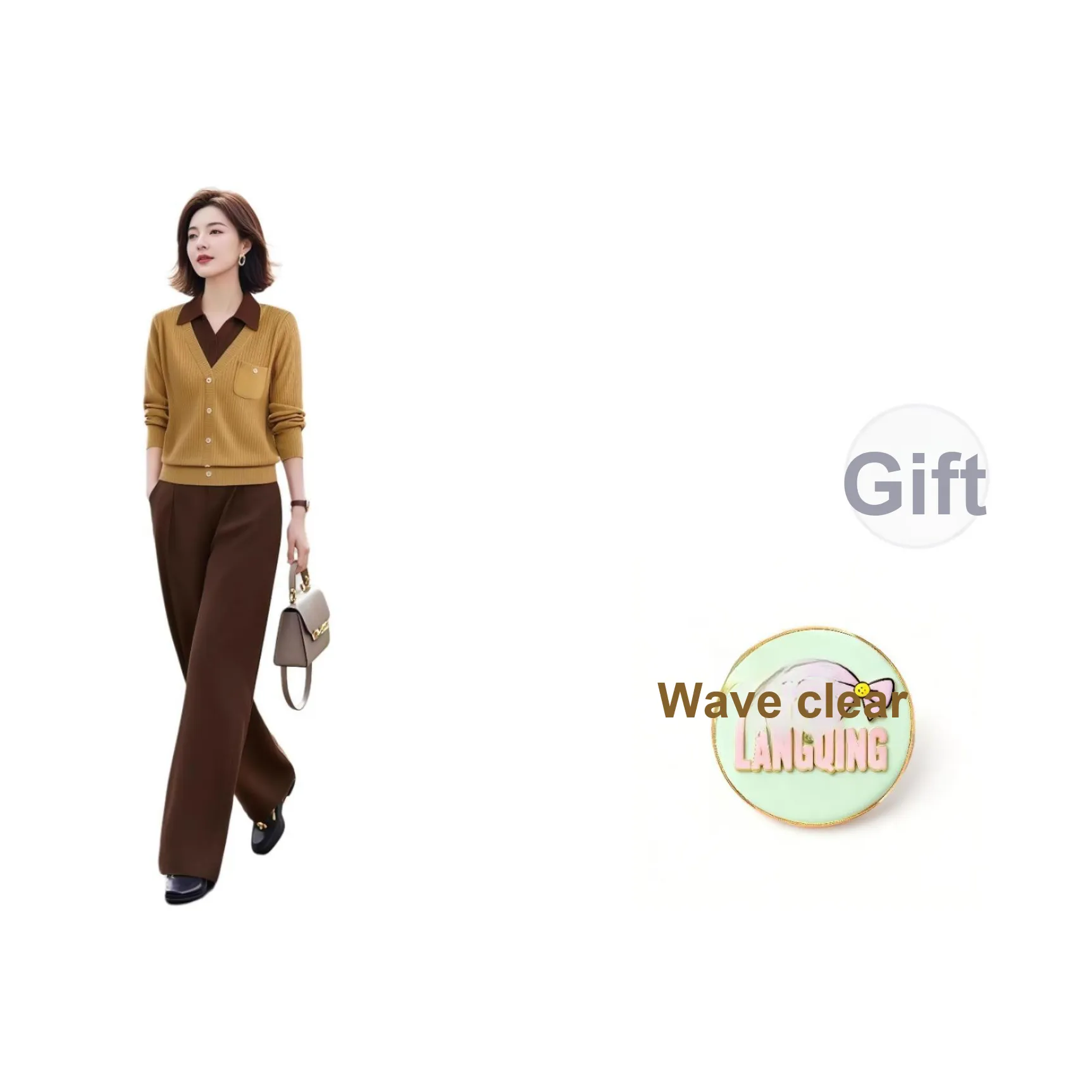 LANGQING CAMEL Топ+Кофе Брюки Розыгрыш Бренд Наклеенный Унисекс Повседневные костюмы