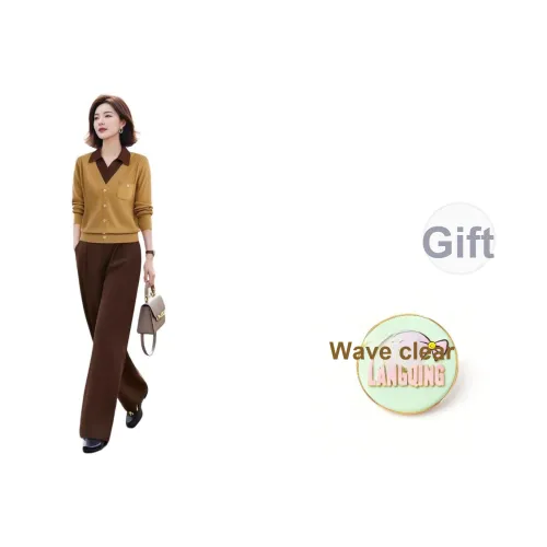 LANGQING CAMEL Топ+Кофе Брюки Розыгрыш Бренд Наклеенный Унисекс Повседневные костюмы