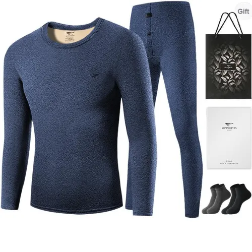 SEPTWOLVES Thermal Set Men's Gift Box Set+Shopping Bag