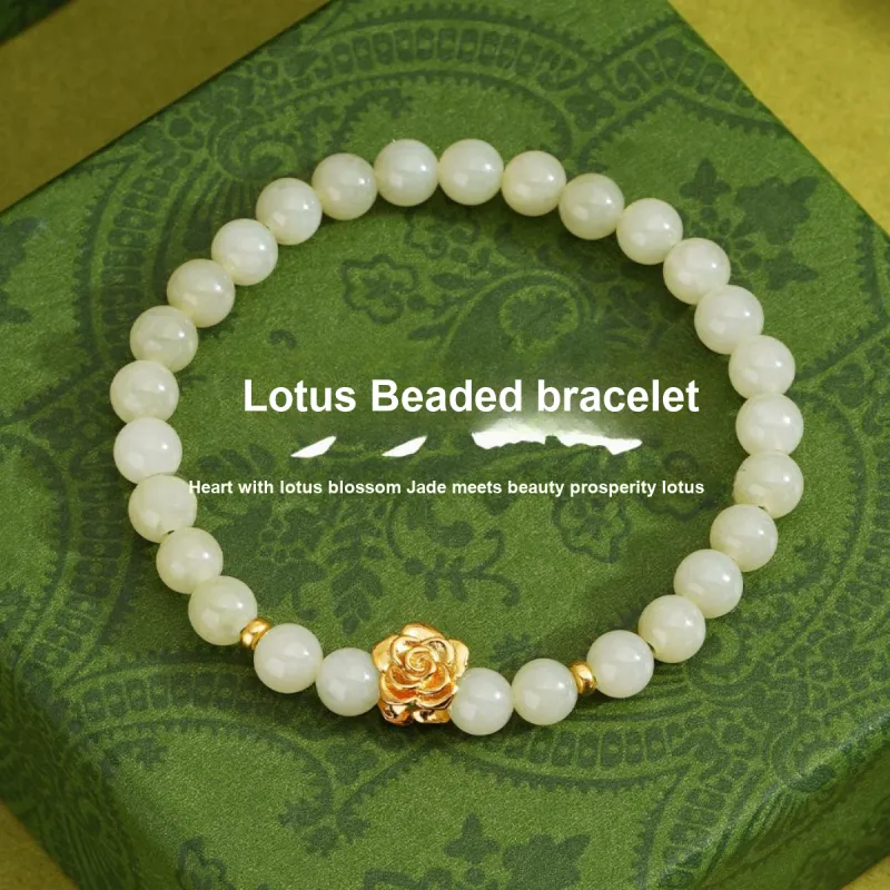 Andaozi Hetian Jade Bracelets Pale Greenish White Jade Women's-1