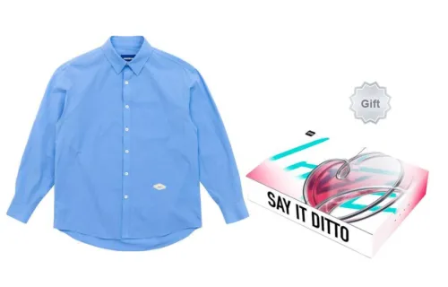 ADER ERROR ADER ERROR Through Editism Series Shirts Men Sky Blue Gift Box Set