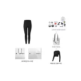 미네랄 블랙+블랙 바디-쉐이핑 긴팔 티셔츠 (2팩 선물 포장)