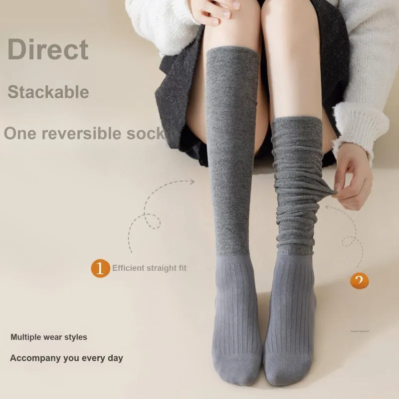 XXLLG Knee High Socks Women's 2 Pack-2