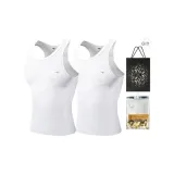 Slim Fit 2 Pack (White+White) 2 Pcs, Easy to Wash!