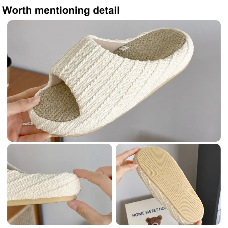 An Shangfen Home Slippers White-4