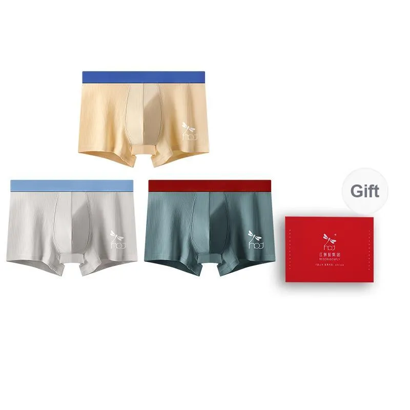 RED DRAGONFLY 50S Pure Cotton Underpants Men's Box 3 Pack-17