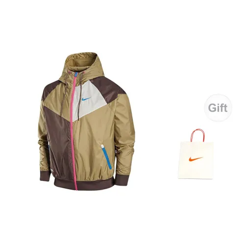 Nike Jackets Men Gray Brown+Gift Bag