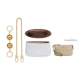 Nolita 19 Exclusive DuPont Paper Liner+Brown Sun Round Buckle Extender Chain Gold-Tone