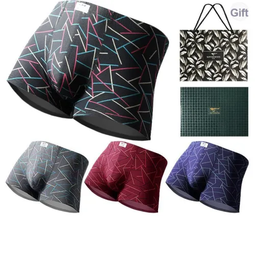 SEPTWOLVES Семейный комплект трусов для мужчин 4 штуки подарочная коробка + сумка для покупок