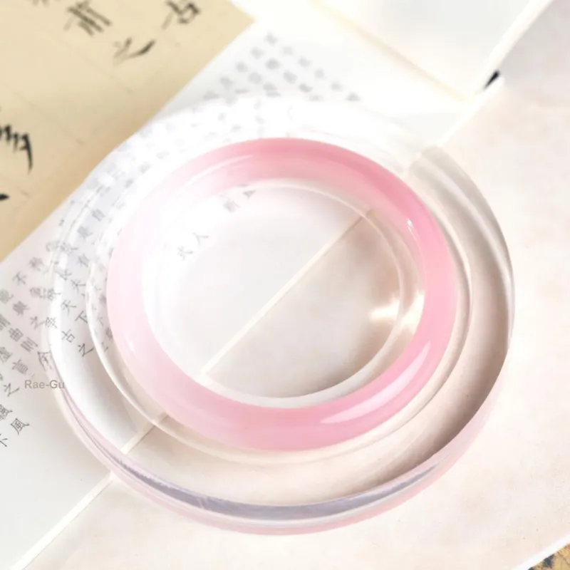 Clear Snow Chalcedony Bangles Unisex-4