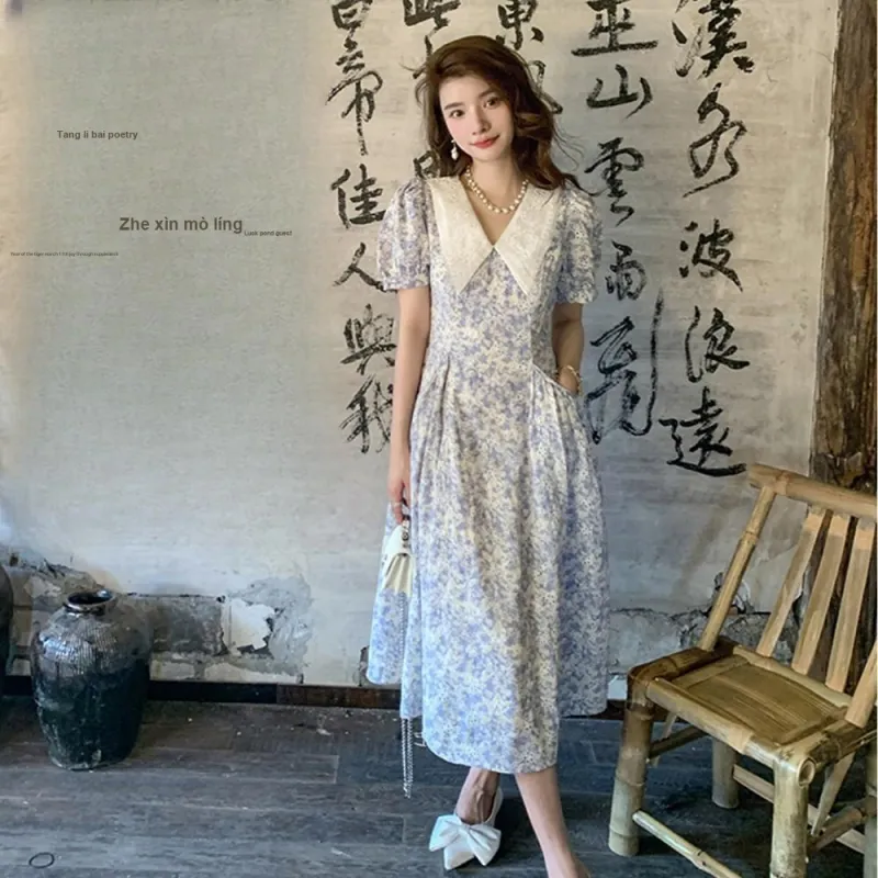Mu Xiao Xin Short Sleeved Dress Women's-3