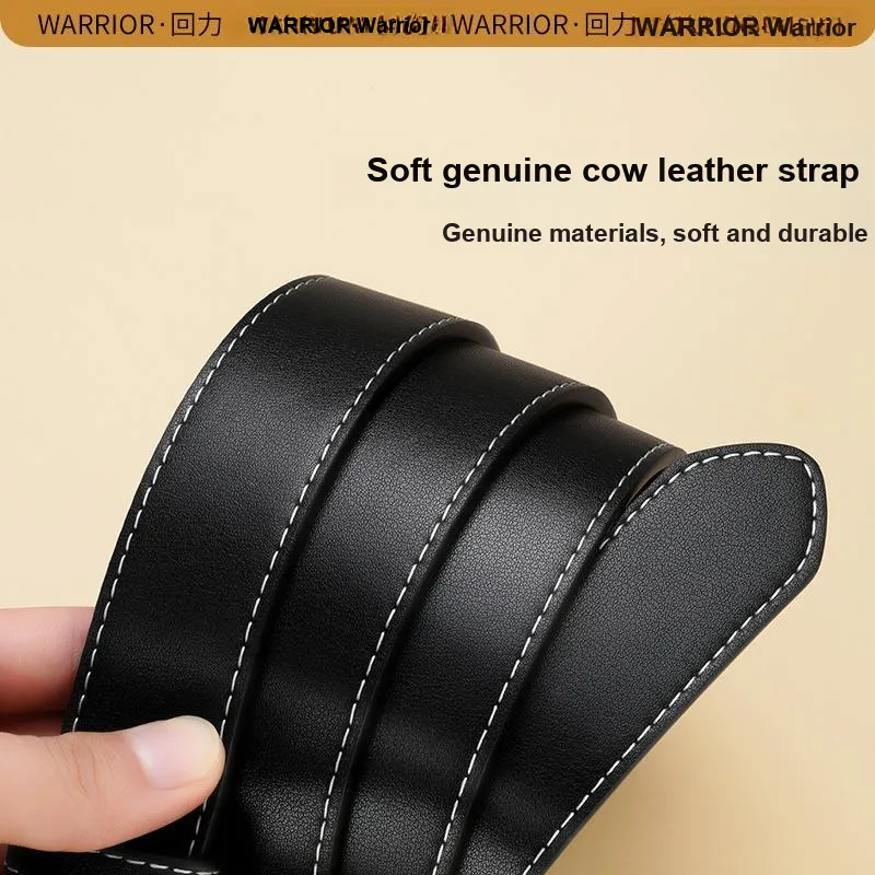 Warrior Bovine Split Transfer Leather Leather Belts Unisex 3.3cm-1