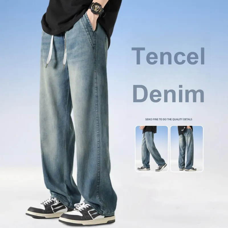 Tonlion Jeans Men Light Gray Blue-4