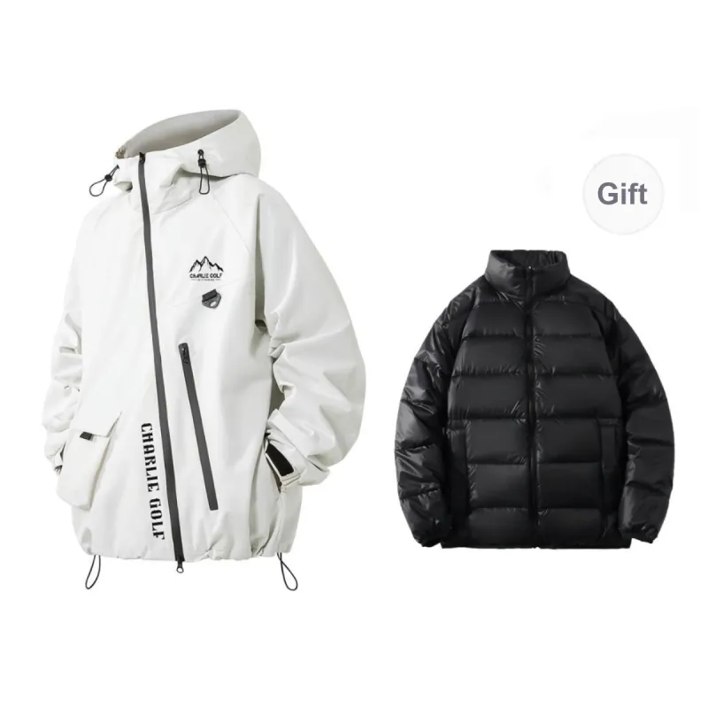 CHARLIE GOLF Water Resistant Windproof Wear Resistant Windbreaker Jacket Unisex-14