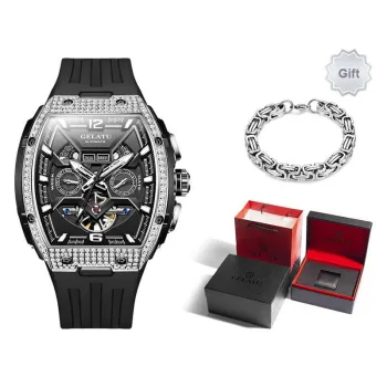 GELATU Mechanical Movement Watch Unisex Black Dial