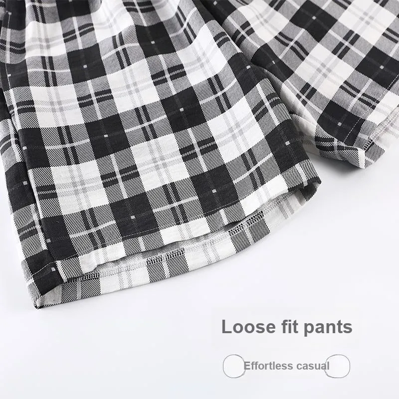 GOSO Pajama Pants Women's Black White-4