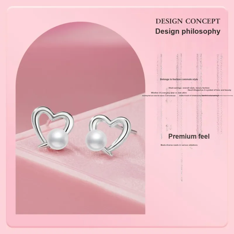 LAOMIAO Pearl Stud Earrings Women's-2
