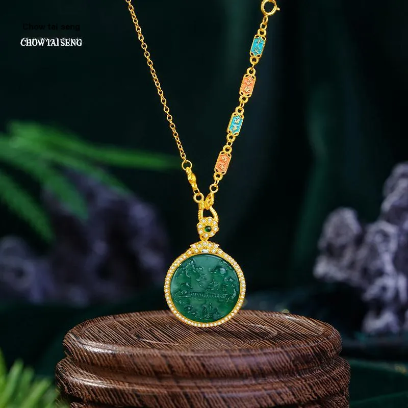 CHOW TAI SENG Ice Glutinous Necklaces Unisex-6