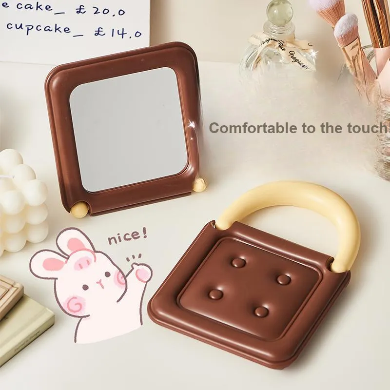 Sweet Pillow House Portable Foldable Chocolate Refill Square Make Up Mirrors-3
