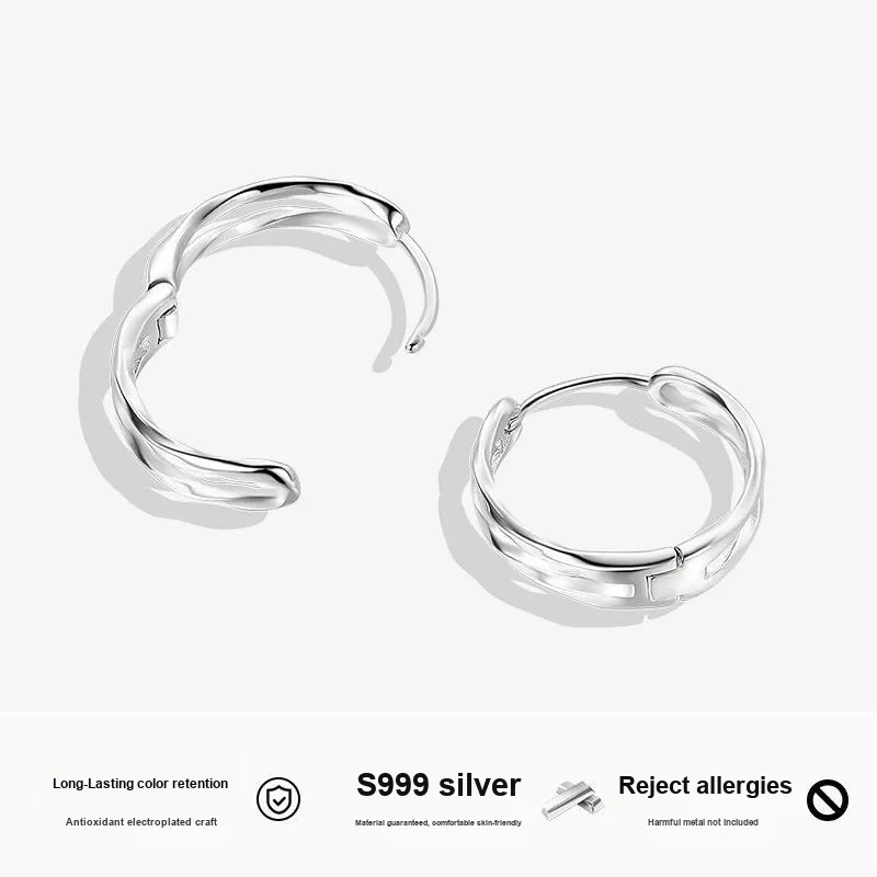 MISS TOOYA S999 Fine Silver Earrings Women's-2