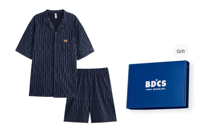 Peninsula City Pajama Set Men's Blue-0