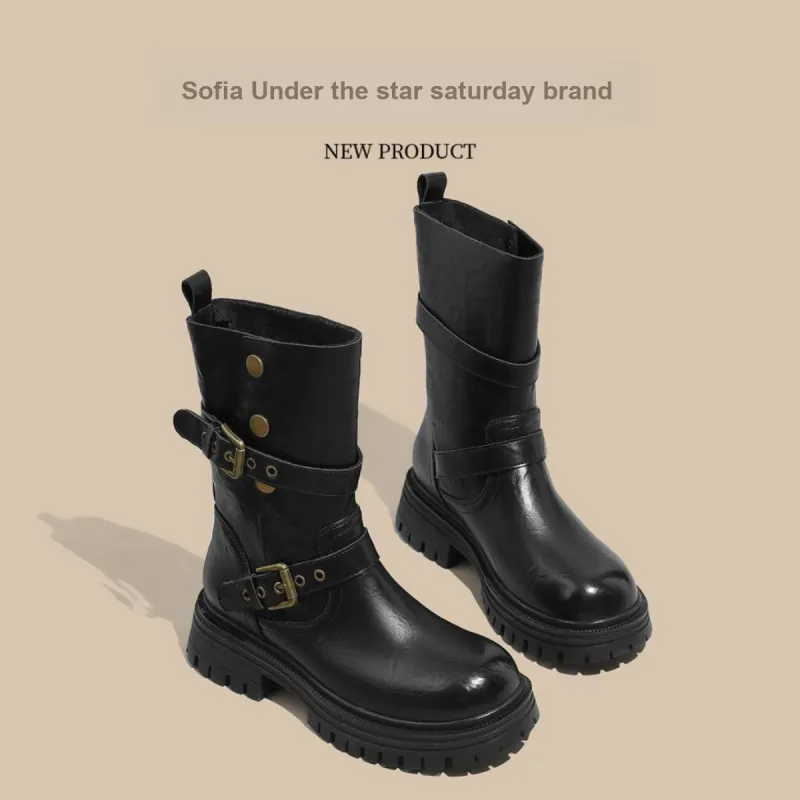 SAFIYA Ankle Boots Women's Black/Brown-2