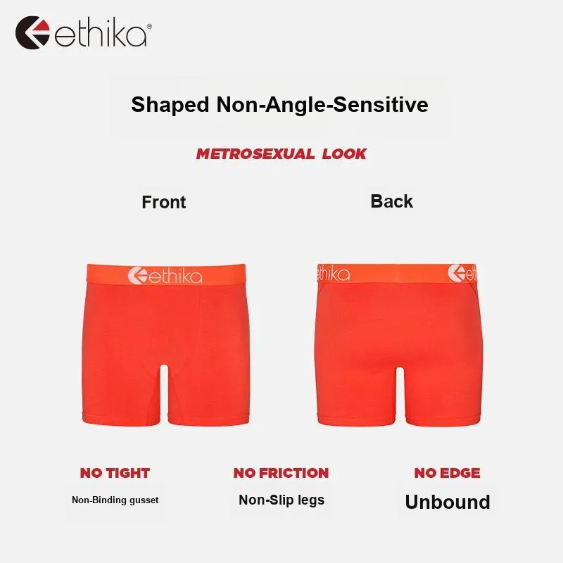 ETHIKA Underpants Men's 1 Pack Orange Red-2