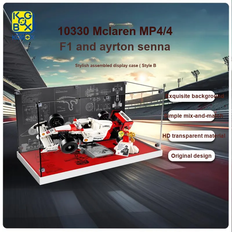 KGBOX ICONS10330 McLaren MP4/4F1 With Ayrton Senna Racing Display Case Model Accessories-8