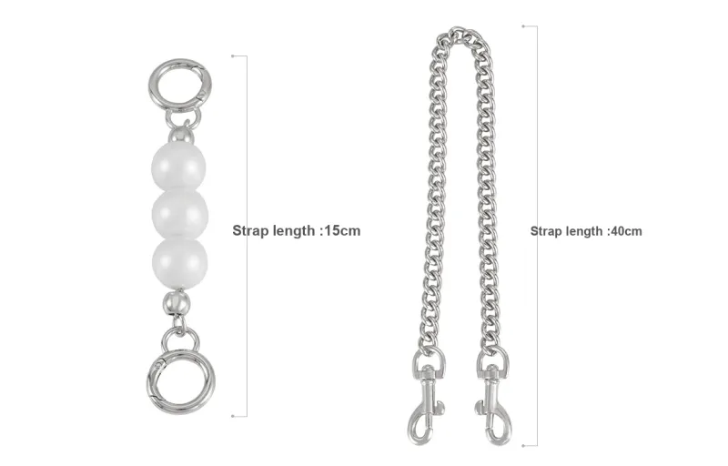 Lan Bao Fan Alloy Metal Bag Accessory Bag Strap Women's Gold/Silver-61