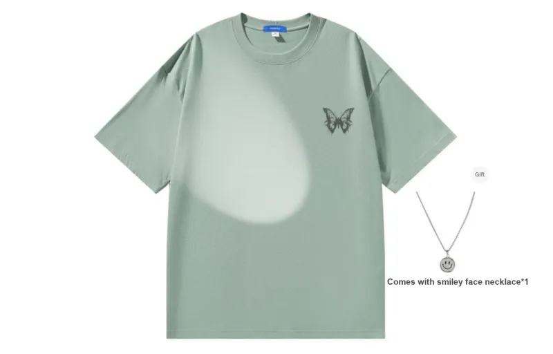 PEIMENG Short Sleeved T Shirts Unisex Comes With Necklace-25