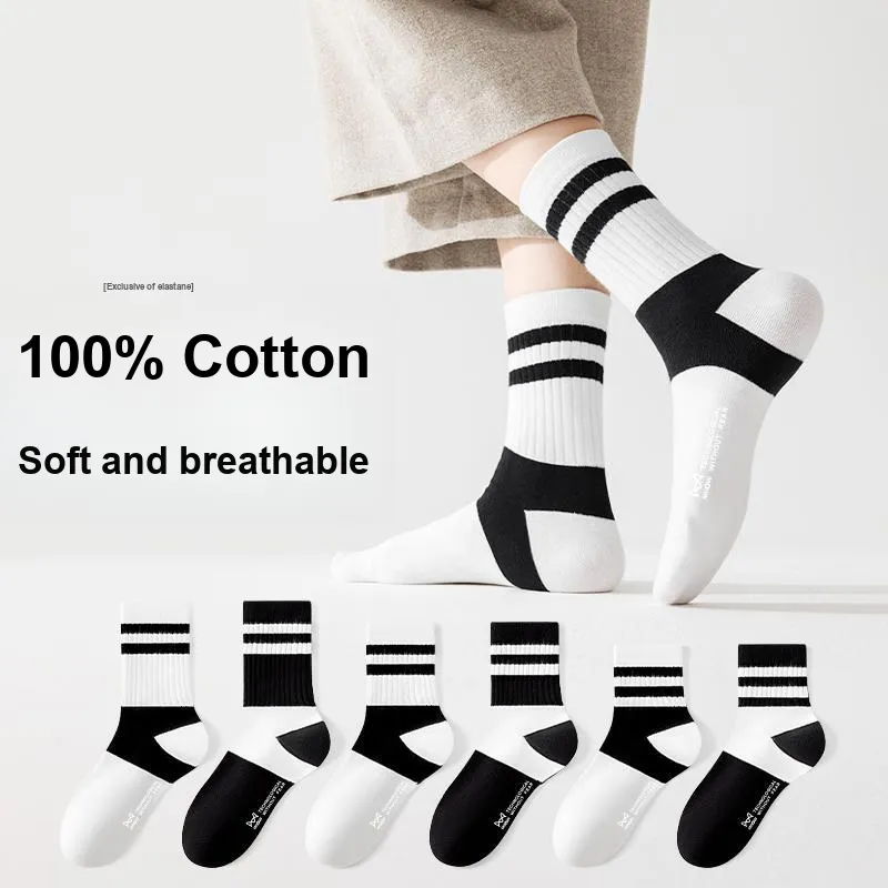 MIIOW Mid Calf Socks Unisex 5 Pack-3