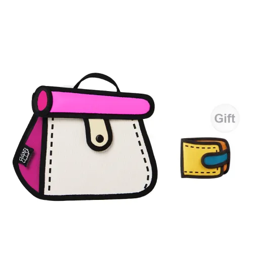 JumpFromPaper Shoulder Bags Bubble Gum Pink Red