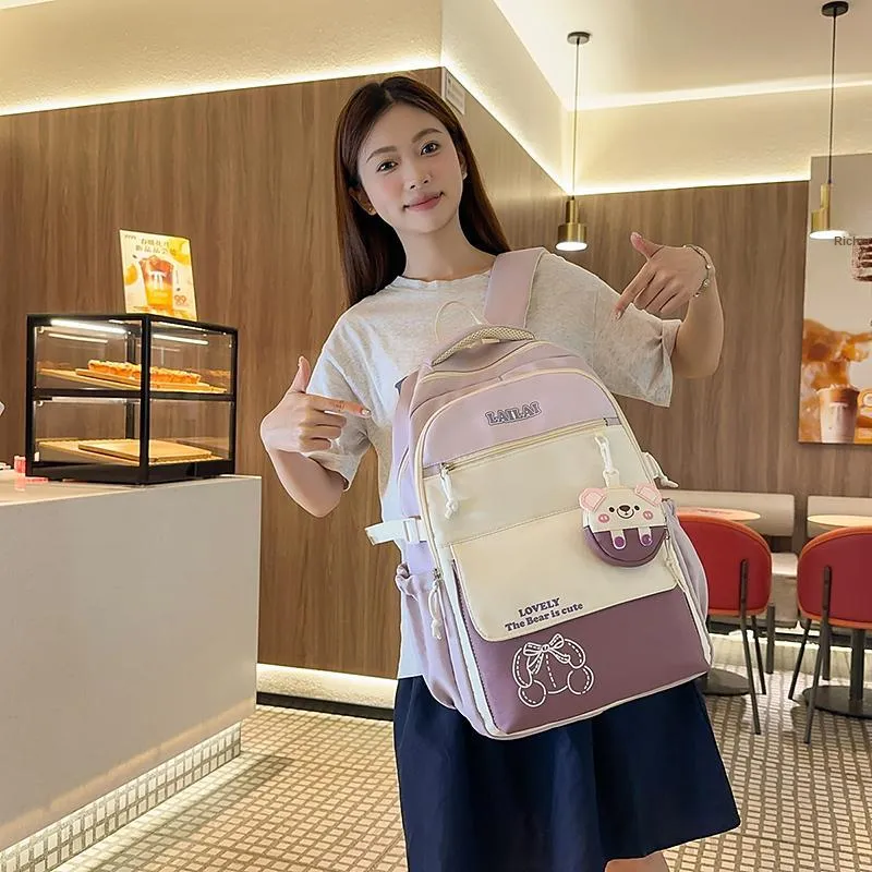Yalu Nylon Backpack Regular Unisex Multicolor-13