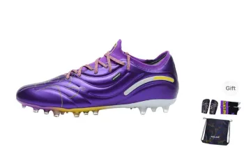 KELME MG Rubber Short Studs Cushioning Support Slip Resistant Soccer Shoes Unisex Purple
