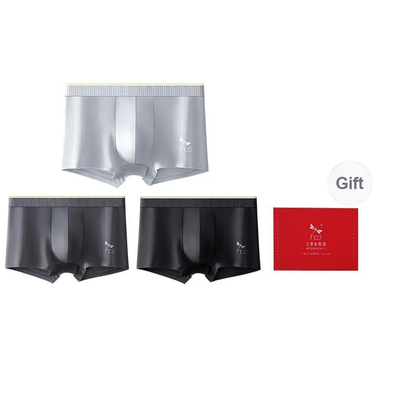 RED DRAGONFLY Cotton Panties Men's 3 Pack Gift Box Set-14